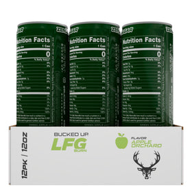 Bucked Up LFG Burn Apple Orchard can pour, ideal for post-workout refresh.