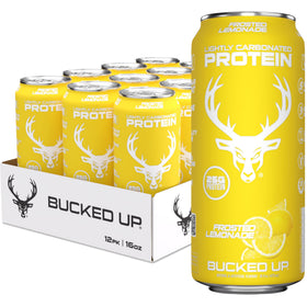 Bucked Up protein soda can front, 25 g whey isolate for post-workout recovery