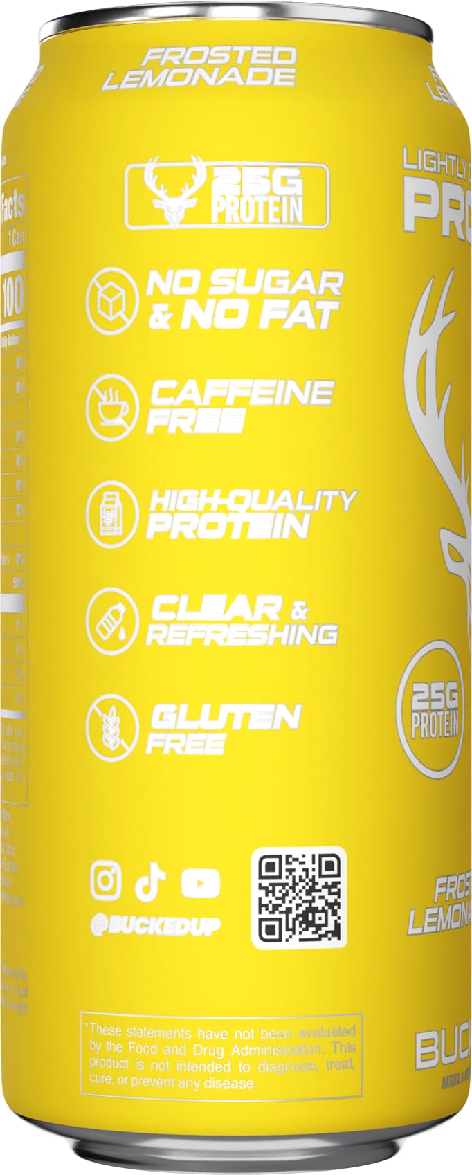 Bucked Up rainbow candy protein soda can bright and flavorful