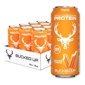 Bucked Up orange-cream can for post-workout refreshment