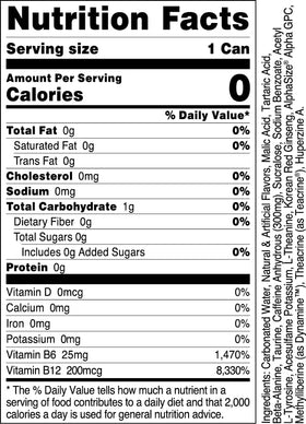 Bucked Up Sour Bucks 300mg label nutrition details support informed choices.