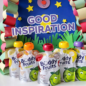 Buddy Fruits vegan, gluten-free fruit snack suitable for family snacks.
