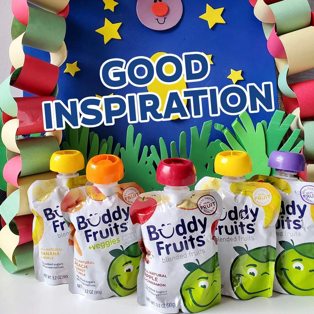 Buddy Fruits BPA-free squeeze pouch close-up
