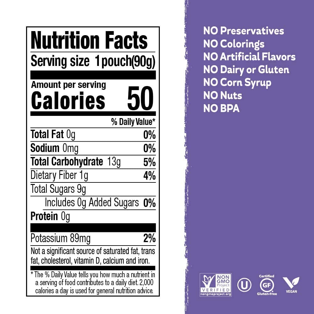 Buddy Fruits healthy take-anywhere fruit pouch in a pack of 24.