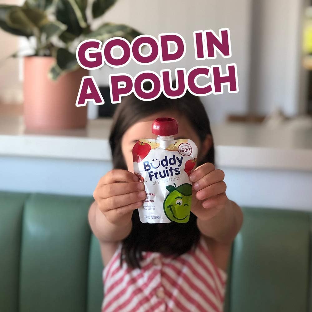 Buddy Fruits gluten-free vegan kosher pouch highlighting inclusive diet