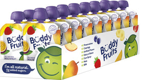 Buddy Fruits multifruit unsweetened applesauce pouch for on-the-go snacking