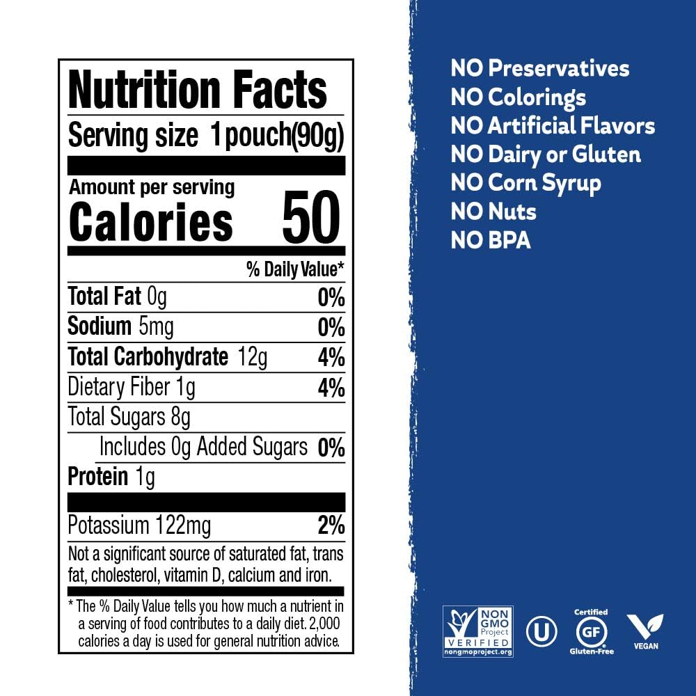 Buddy Fruits non-GMO blueberry-sweet-potato applesauce pouch