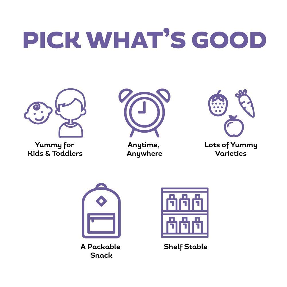Buddy Fruits BPA-free and kosher-certified fruit pouch for worry-free snacking.