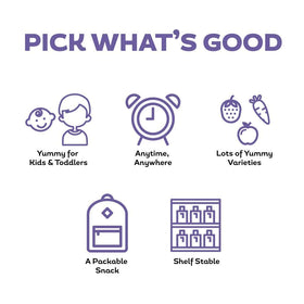 Buddy Fruits BPA-free and kosher-certified fruit pouch for worry-free snacking.