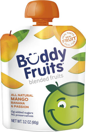 Buddy Fruits Mango Unsweetened Applesauce front view for on-the-go snacking