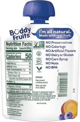 Buddy Fruits unsweetened pouch with no added sugar