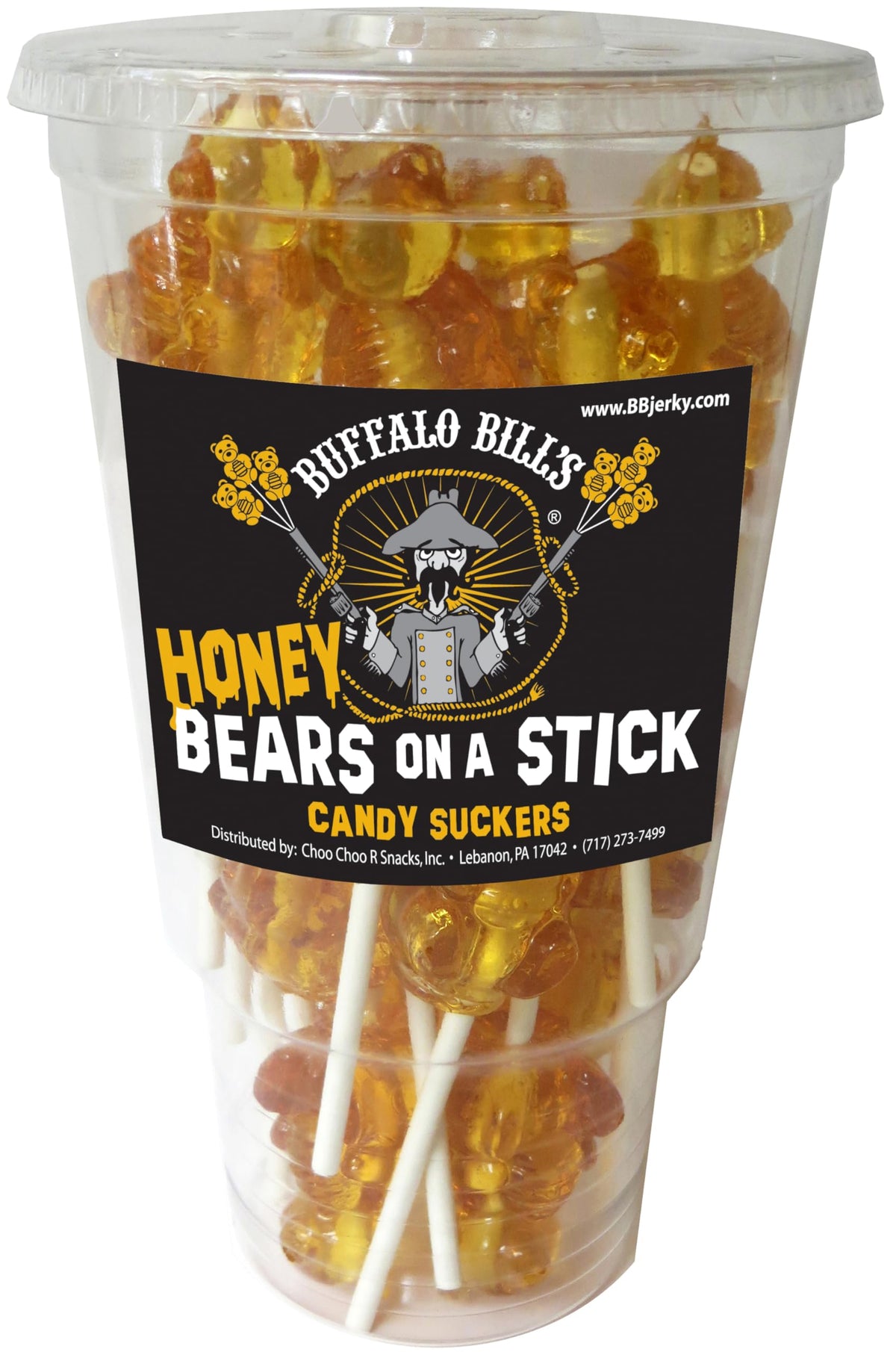 Buffalo Bills bear-shaped suckers 0.75oz each, kid friendly.