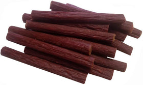 Buffalo Bills Habanero Short Shots close-up of 3.5-inch sticks with meaty texture.