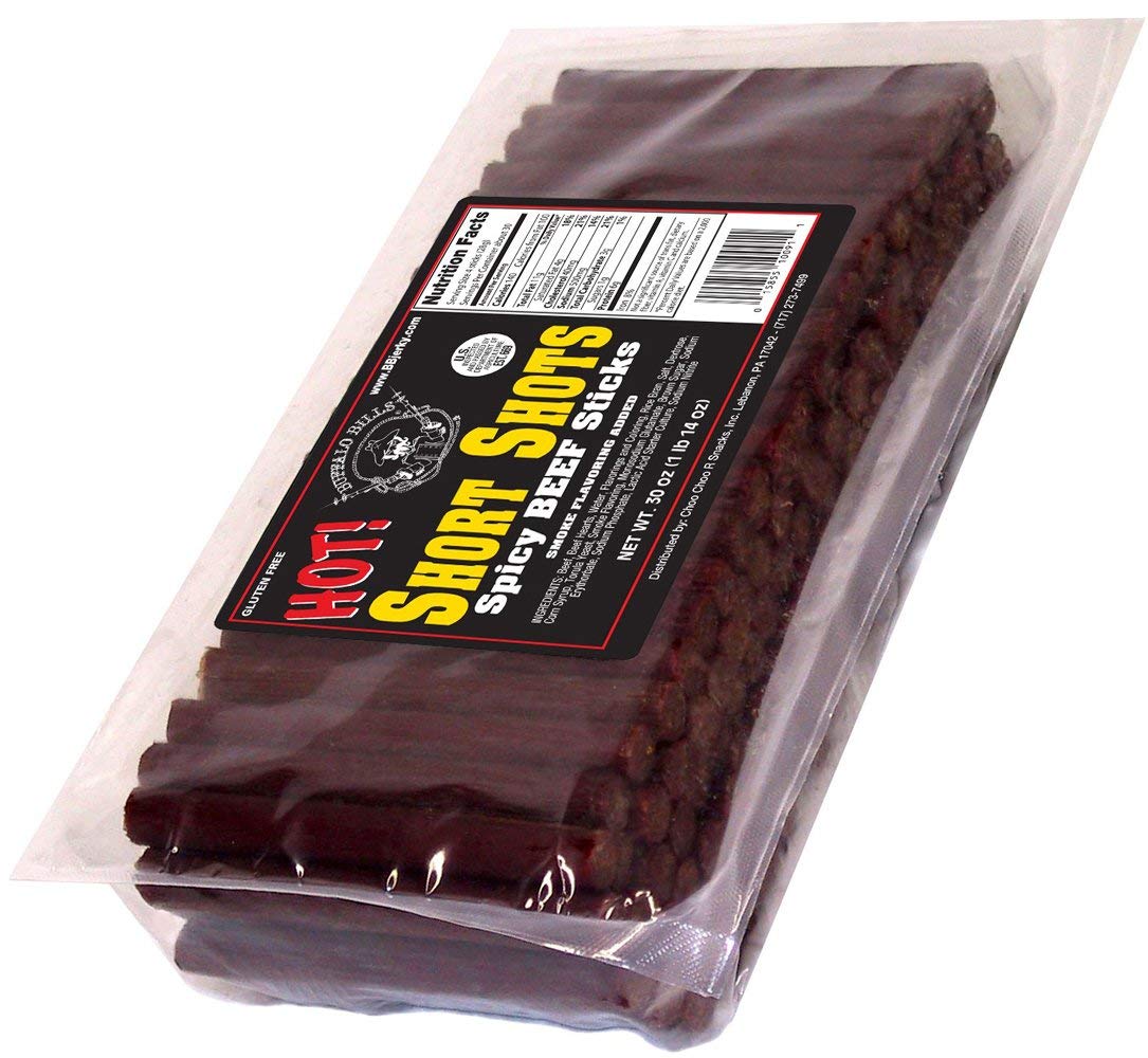 Buffalo Bills Hot Short Shots in a 30oz bag for convenient game-day snacking