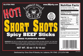 Buffalo Bills Short Shots made in USA from 100% US-raised beef