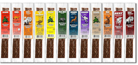 Buffalo Bob's Exotic Game Jerky buffalo bites with savory chew.