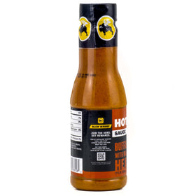 Buffalo Wild Wings Hot Sauce glaze on barbecued veggies, smoky and bold
