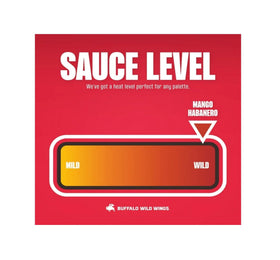 Buffalo Wild Wings Mango Habanero dipping plate scene demonstrates versatile use as a glaze.