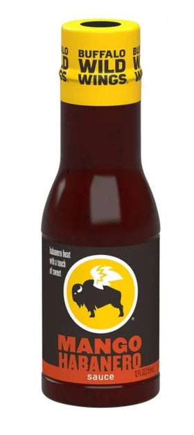 Buffalo Wild Wings Mango Habanero pack in grocery cart conveys easy sharing.