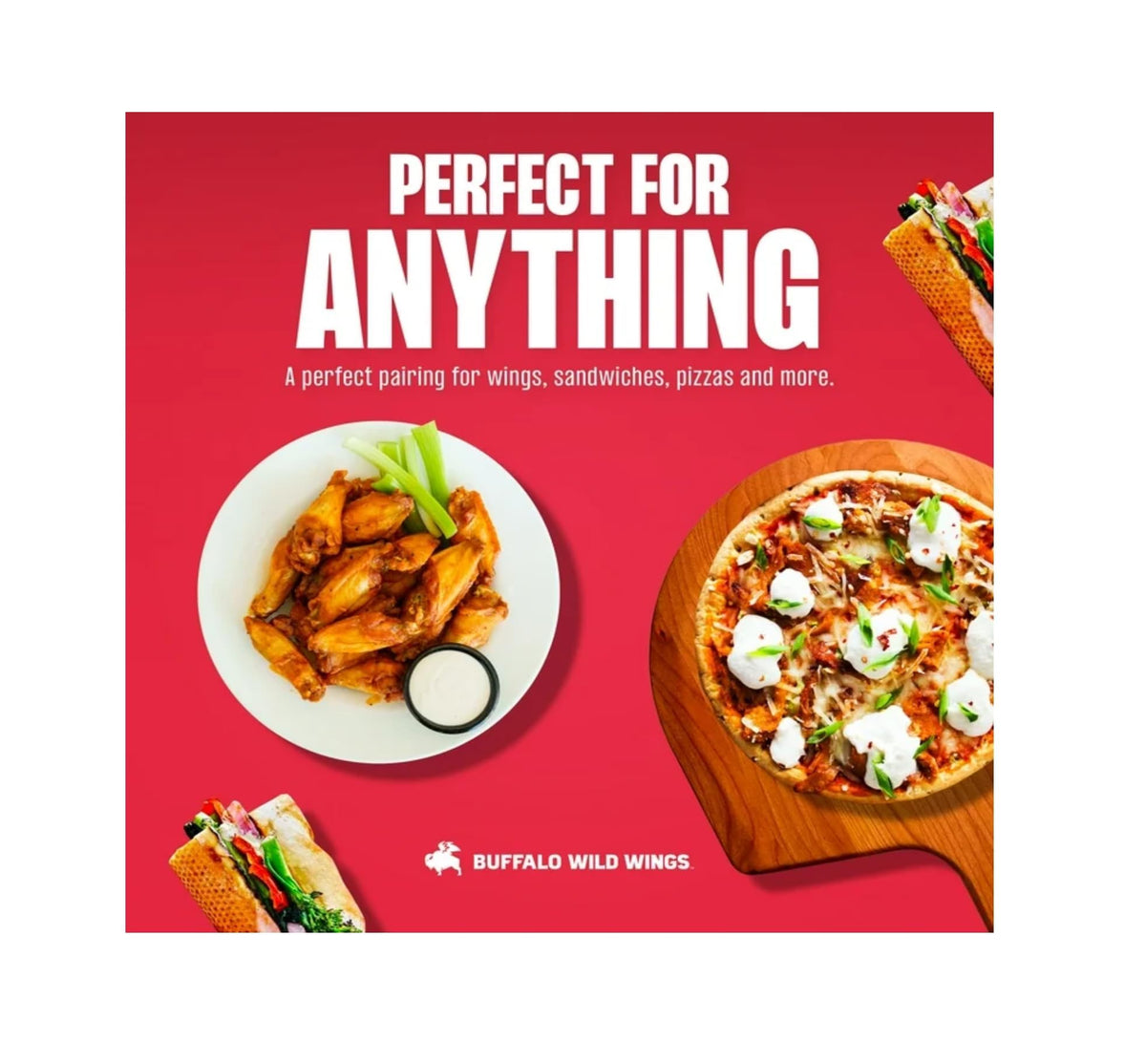 Buffalo Wild Wings Mango Habanero bottle paired with wings to illustrate dipping ideas.