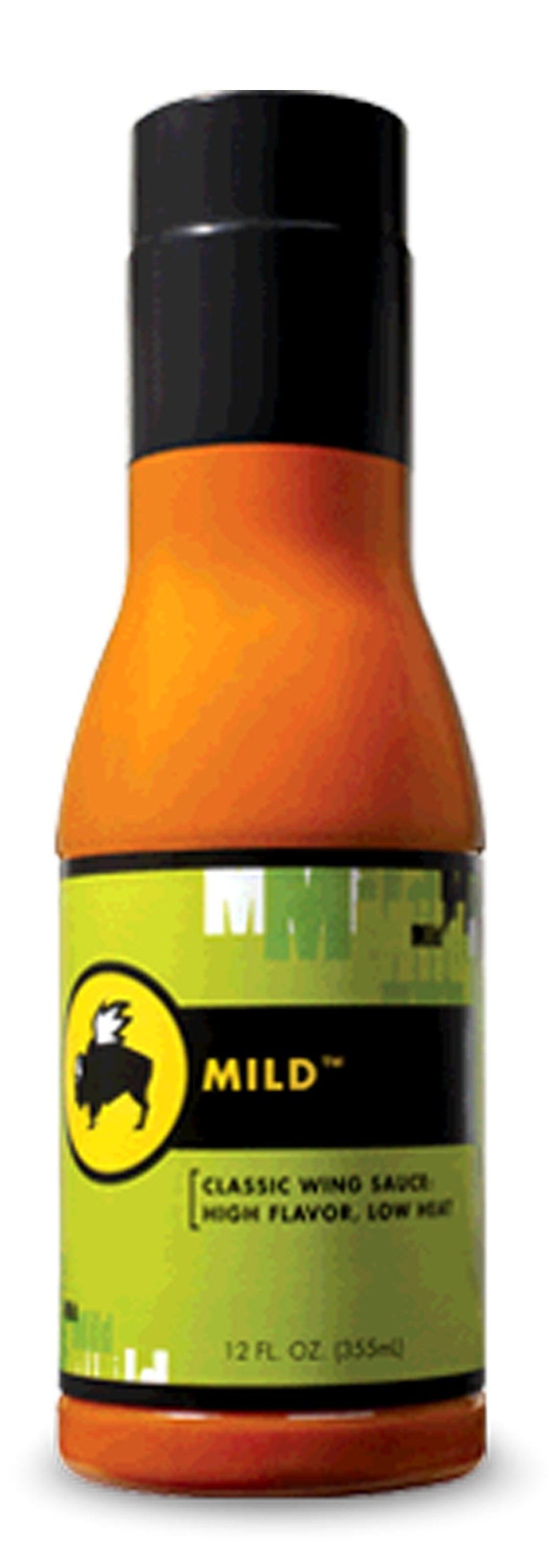 Buffalo Wild Wings Mild sauce bottle pour for wings and dipping.