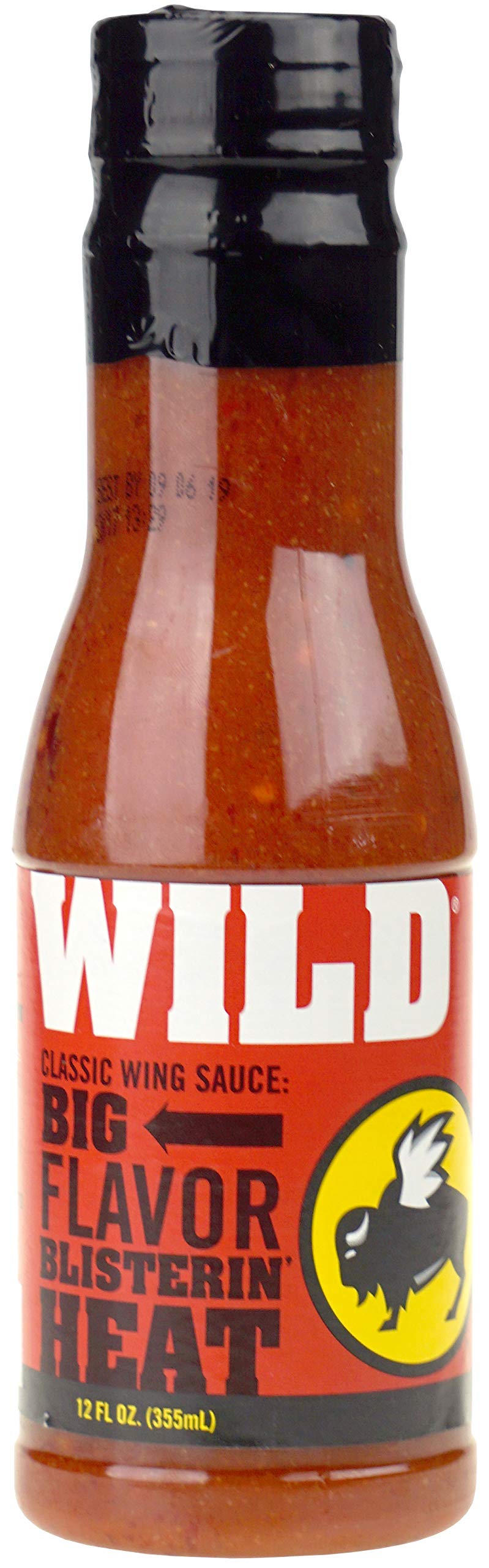 Buffalo Wild Wings Wild bottle close-up showing bold buffalo-style flavor for wings
