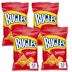 Bugles Original four-pack bags ready for sharing at gatherings.