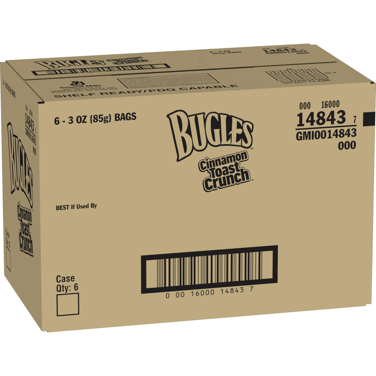 Bugles six-pack display ready for sharing at gatherings.