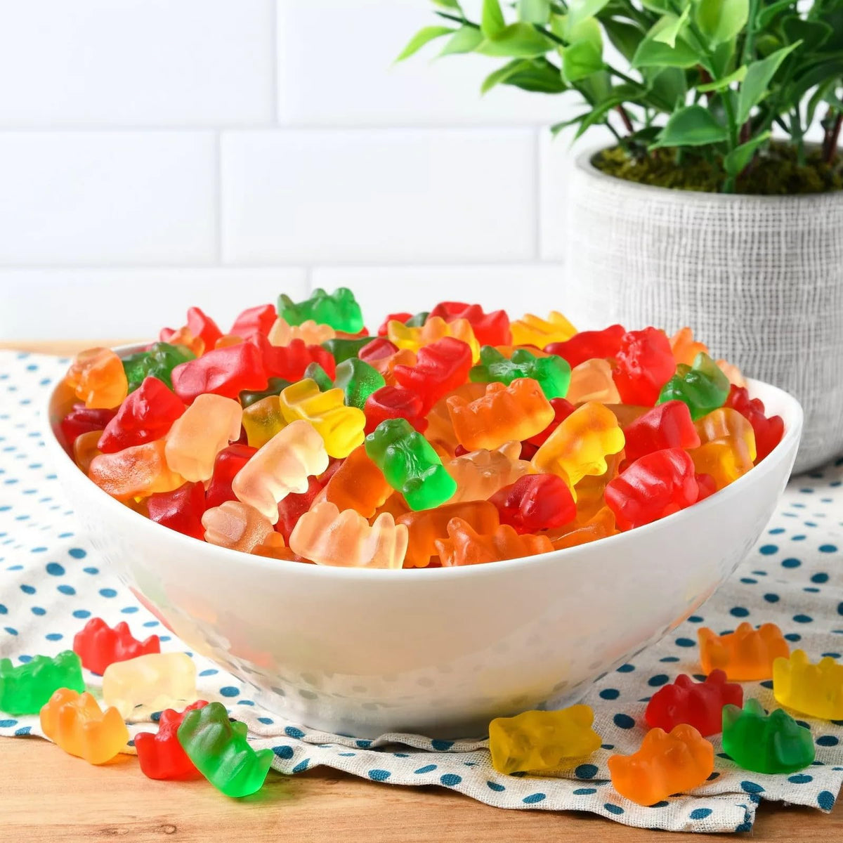 Buha Sweets colorful gummy bears display a bright assortment for candy buffets