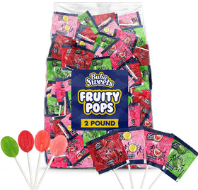 Buha Sweets bulk lollipops pack, perfect for party favors and candy jars.