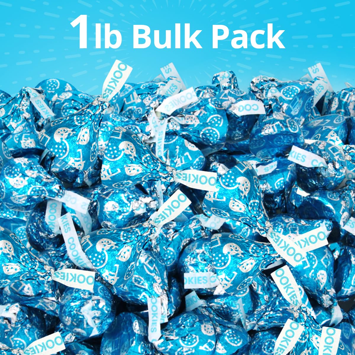 Individually wrapped Cookies and Cream Kisses provide easy serving and freshness at parties.