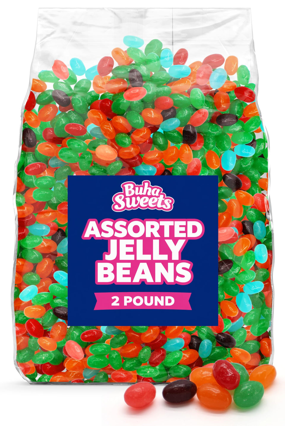 Buha Sweets Easter jelly beans in a colorful mix, ideal for baskets and displays.