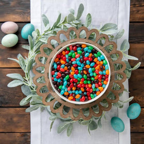 Buha Sweets jelly beans served in a dessert bowl for spring treats.