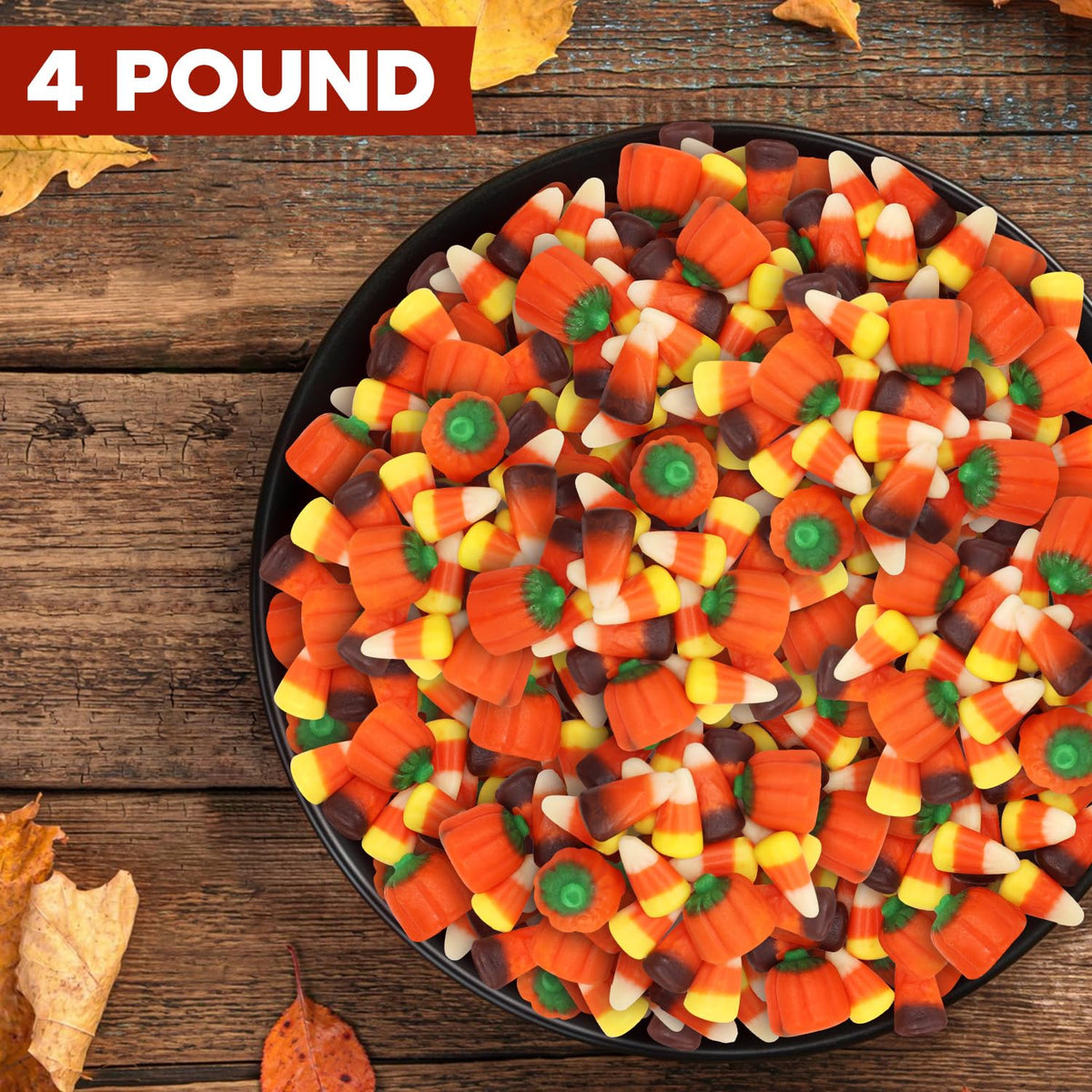 Colorful fall candy brightens dessert tables and centerpieces.