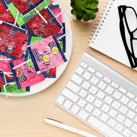 Buha Sweets green apple lollipop, crisp flavor for gift bags.
