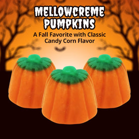 Assorted pumpkin candies arranged for a festive candy bowl at Halloween gatherings