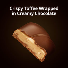 Buha Sweets mini-bars closeup—buttery toffee wrapped in milk chocolate, ideal for office candy bowls.