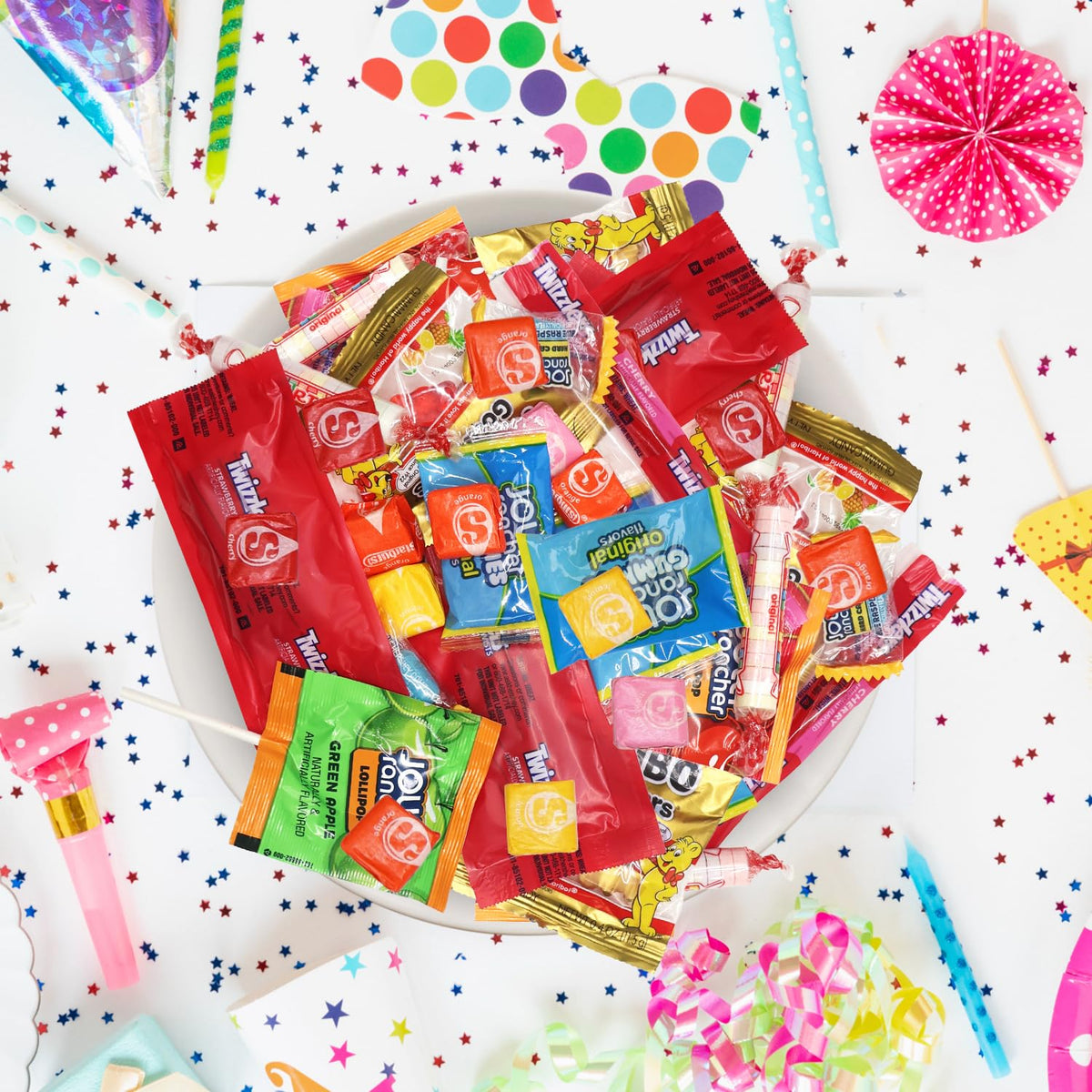Buha Sweets pinata-fillers with assorted treats for festive celebrations and easy distribution.