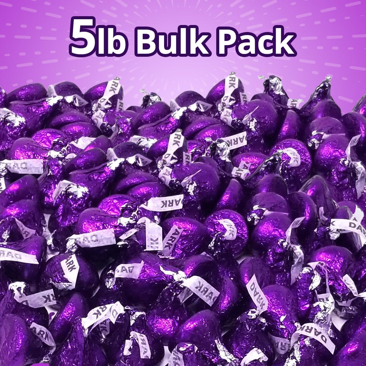 Purple foil wrap on Buha Sweets kisses preserves freshness and adds color.