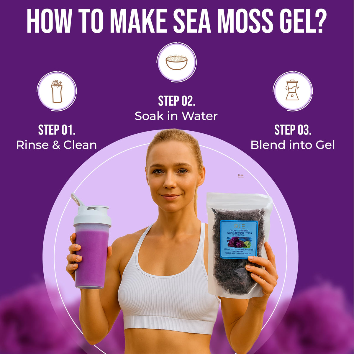 BUIE sea moss addition to smoothies for nourishment