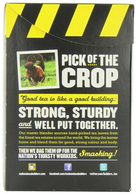 Builders Teabags made in the United Kingdom, supporting a trusted supply chain.