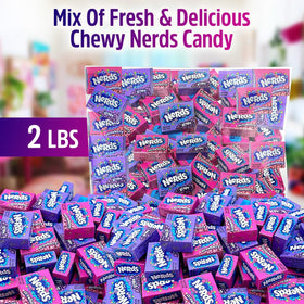 Grape hard candy featured in 2lbs bulk pack, individually wrapped.