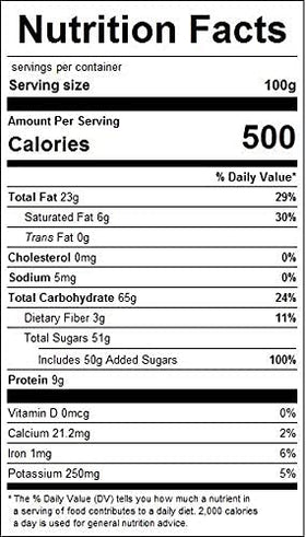 The Bulk-Priced Food Shoppe Kosher-certified label on dessert topping.
