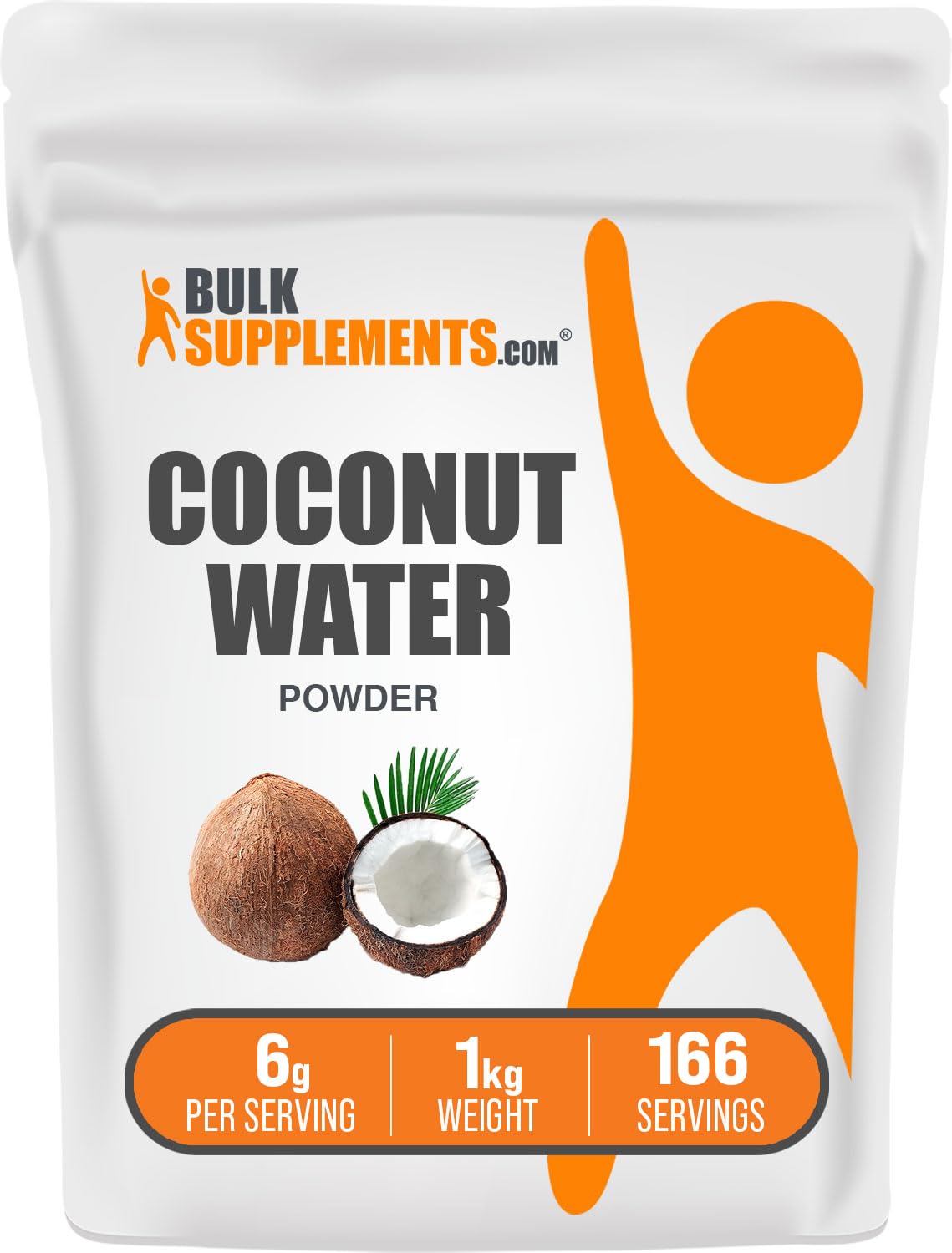 BulkSupplements Coconut Water Powder bottle shown in kitchen for convenient electrolyte flavoring