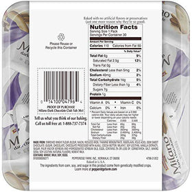Pepperidge Farm Milano dark chocolate cookies close-up with glossy center