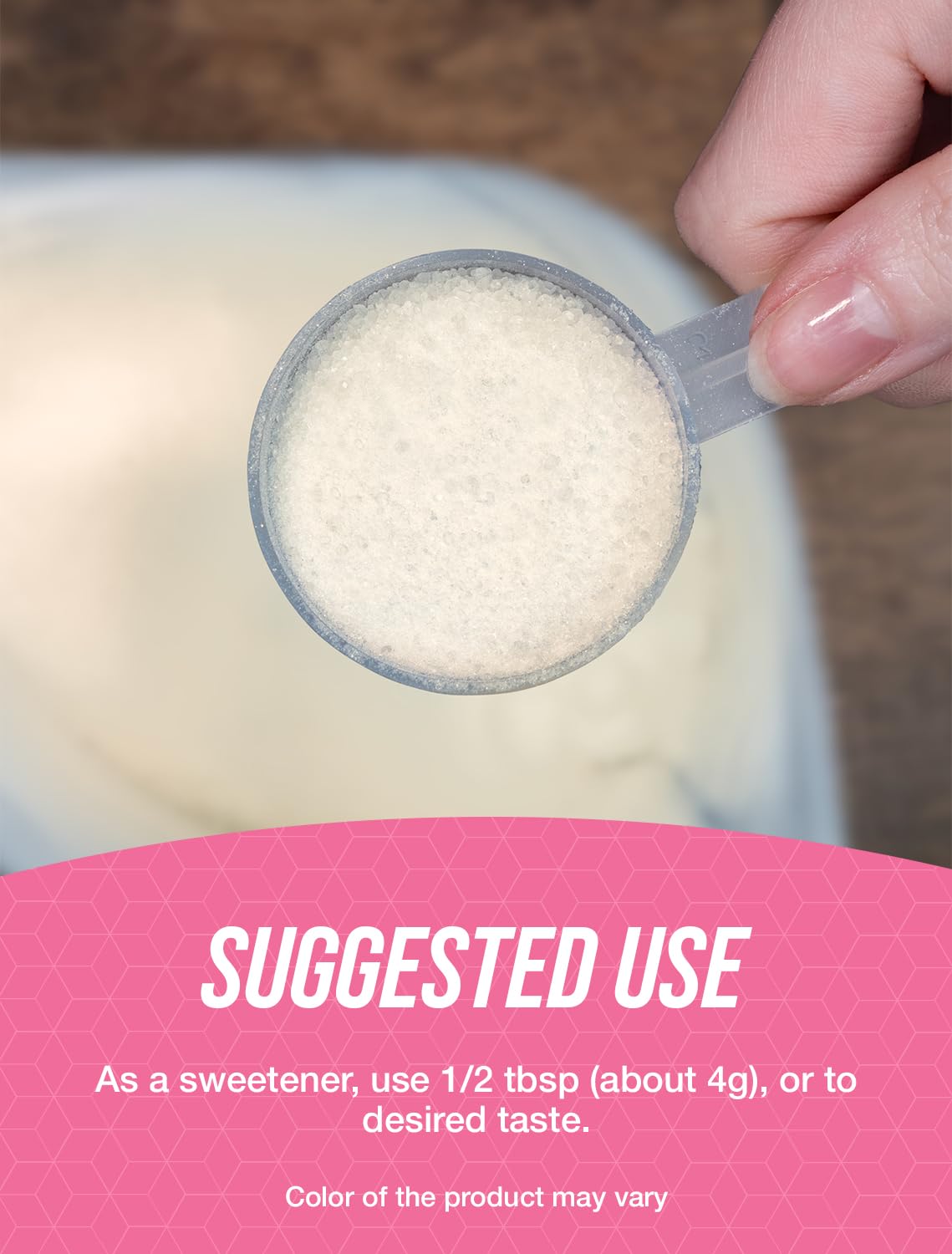 Measuring scoop with BulkSupplements Allulose powder for recipes