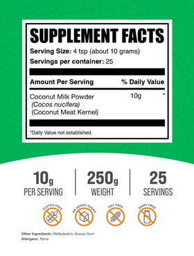 BulkSupplements Coconut Milk Powder being poured into a drink for creaminess