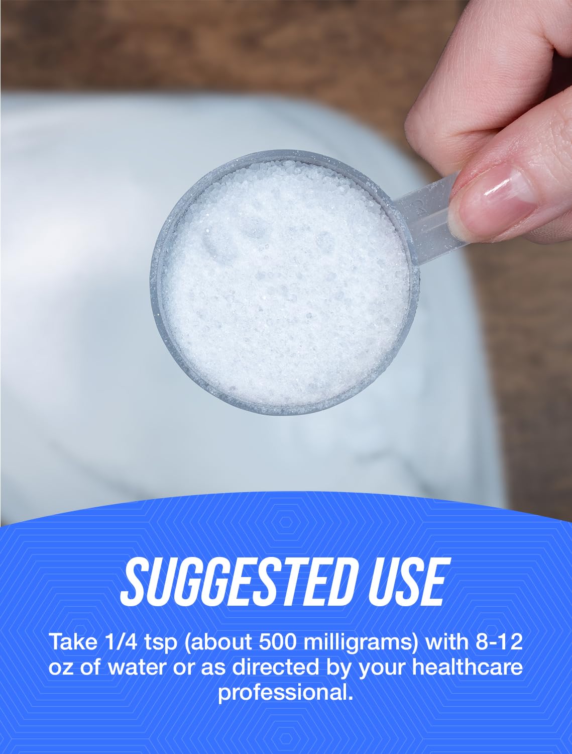 BulkSupplements packaging indicates food-grade EDTA with gluten-free assurance for kitchens.