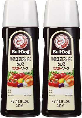 Bull-Dog Worcestershire Sauce bottle front, ready to flavor meats and sauces.