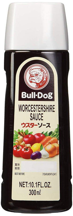 Bull-Dog Worcestershire Sauce label close-up highlighting premium umami.
